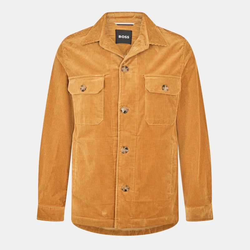 Image of Boss Mens C Carper Os Overshirt Medium Beige male S