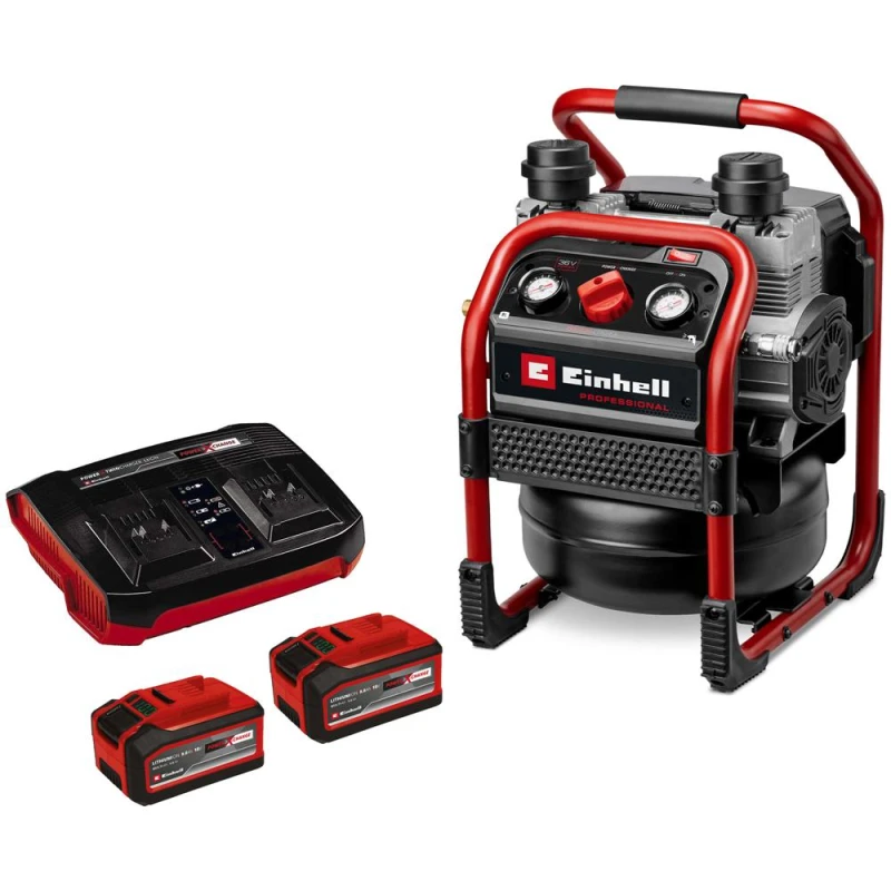 Image of Einhell Professional SILENZZO 36/210 36v Cordless Air Compressor 2 x 8ah Plus Li-ion Twin or Dual Battery Charger SILENZZO 36/210