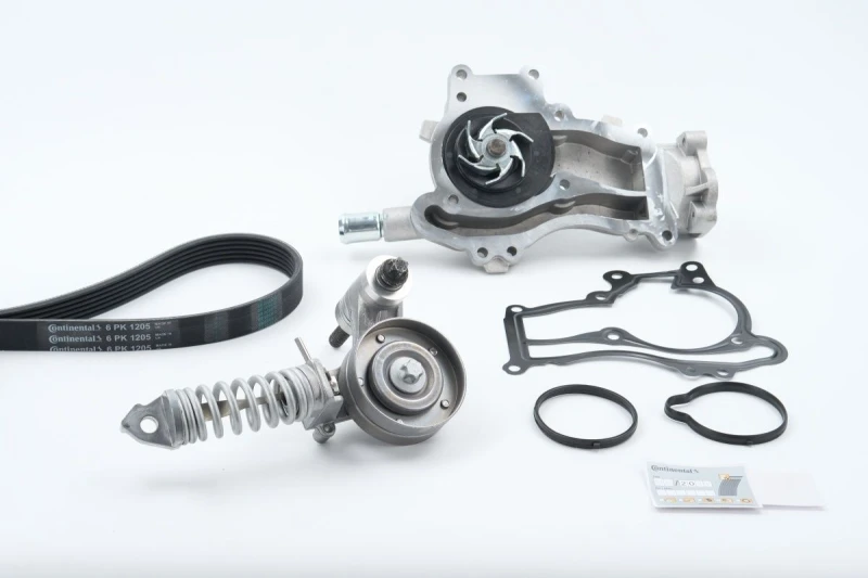 Image of Water Pump + V-Ribbed Belt Kit CONTITECH 6PK1205WP1