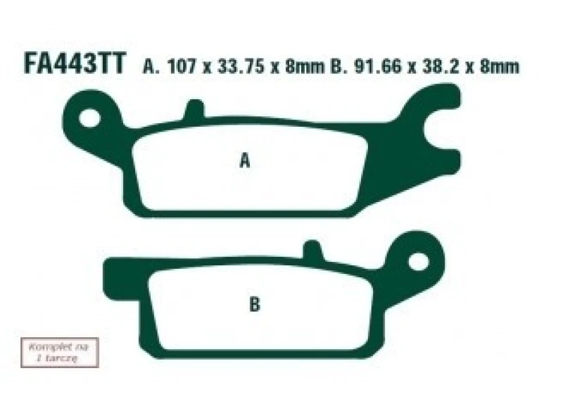 Image of EBC Brakes FA443TT Brake pad set Brake Pad Set,disc brake (402)