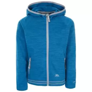 image of Trespass Childrens Girls Goodness Full Zip Hooded Fleece Jacket (11-12 Years) (Cosmic Blue)