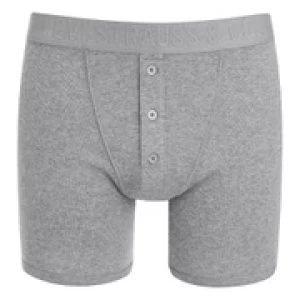 image of Levis Mens Long Button Boxers - Grey - L