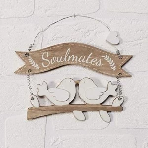 Image of Love Story Two Birds 'Soul mates' Plaque