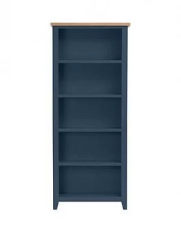 image of Julian Bowen Richmond Ready Assembled Bookcase - Midnight Blue