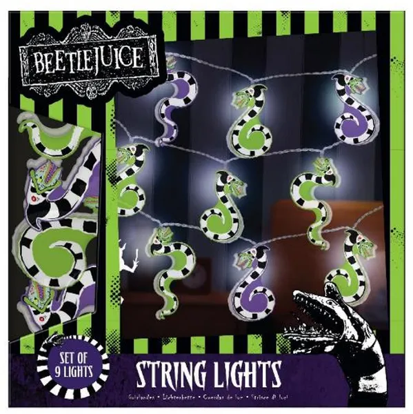 image of Warner Brothers Beetlejuice 10 LED Halloween String Lights