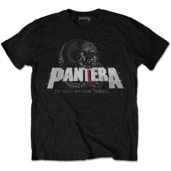 Image of Pantera - Snake Logo Unisex Large T-Shirt - Black