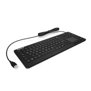Image of Silicone waterproof keyboard with touchpad and backlight