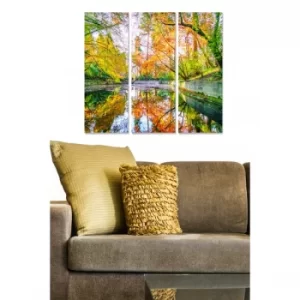 Image of MDF1007638 Multicolor Decorative MDF Painting (3 Pieces)