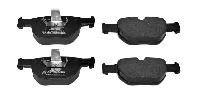 Image of JURID 572507J Brake pad set prepared for wear warning indicator, without accessories, with piston clip Brake Pad Set,disc brake (402)
