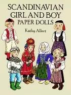 Image of scandinavian girl and boy paper dolls