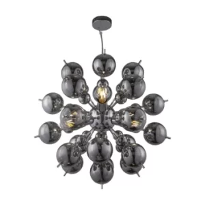 Modern Bolla 6 Light Chrome Pendant Ceiling Light Glass Shades