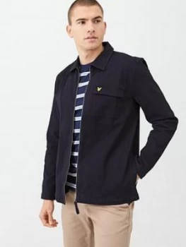 Image of Lyle & Scott Twill Overshirt - Navy