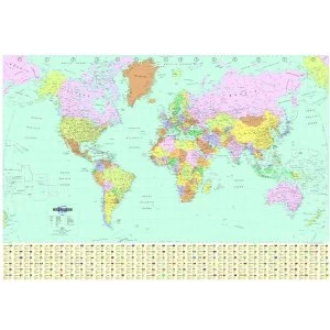 Map Marketing World Political Map Unframed