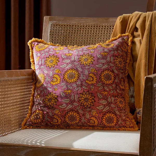 Image of Clarendon Cushion Plum, Plum / 50 x 50cm / Polyester Filled