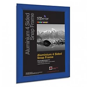 Image of Stewart Superior Wall Mountable Snap Frame A1 650 x 12 x 900 mm Blue