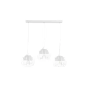 Image of Solo Bar Pendant Ceiling Light White, 60cm, 3x E27