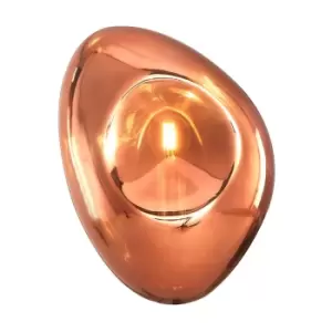 image of Mabell Modern Wall Lamp Copper, Glass Shade