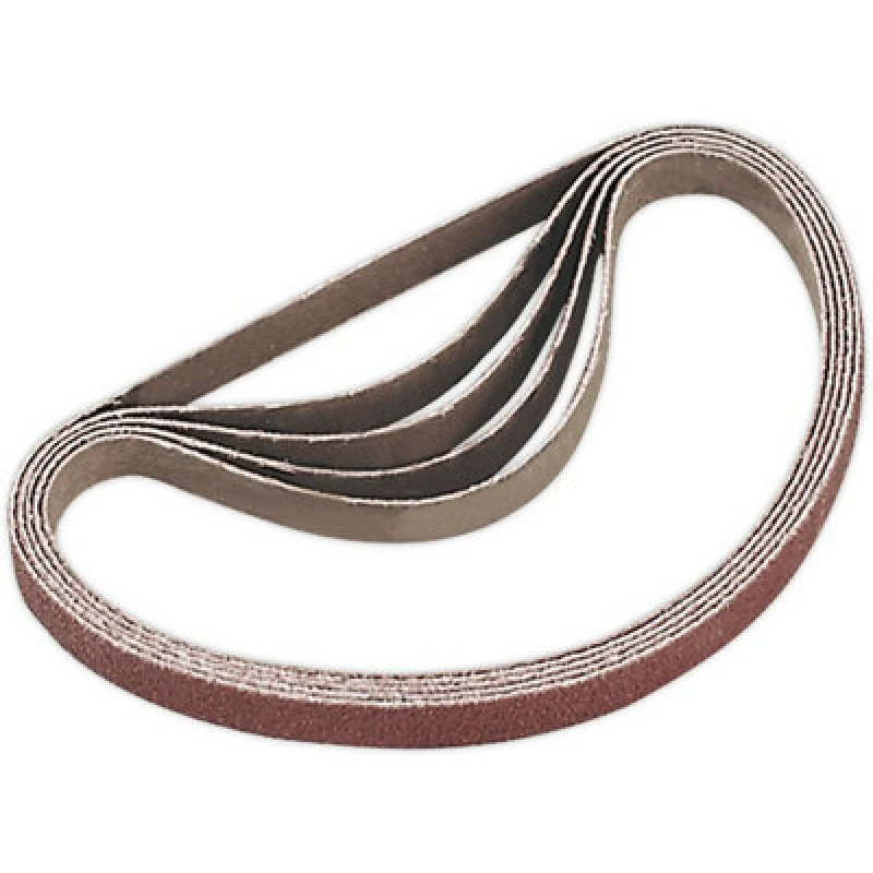 Image of Loops 5 PACK - 10mm x 330mm Sanding Belts - 60 Grit Aluminium Oxide Slim Detail Loop Multi