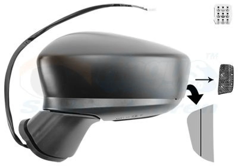 Image of VAN WEZEL Wing mirror VAN WEZEL 2744805