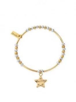 image of Chlobo Chlobo Sterling Silver And Gold Plated Sparkle Star Bracelet