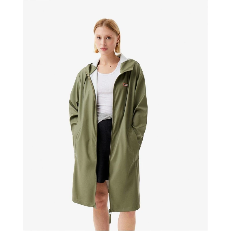 Image of Hunter Womens Andrea Waterproof Lightweight Rain Anorak Deep L Green female 16 (XL)