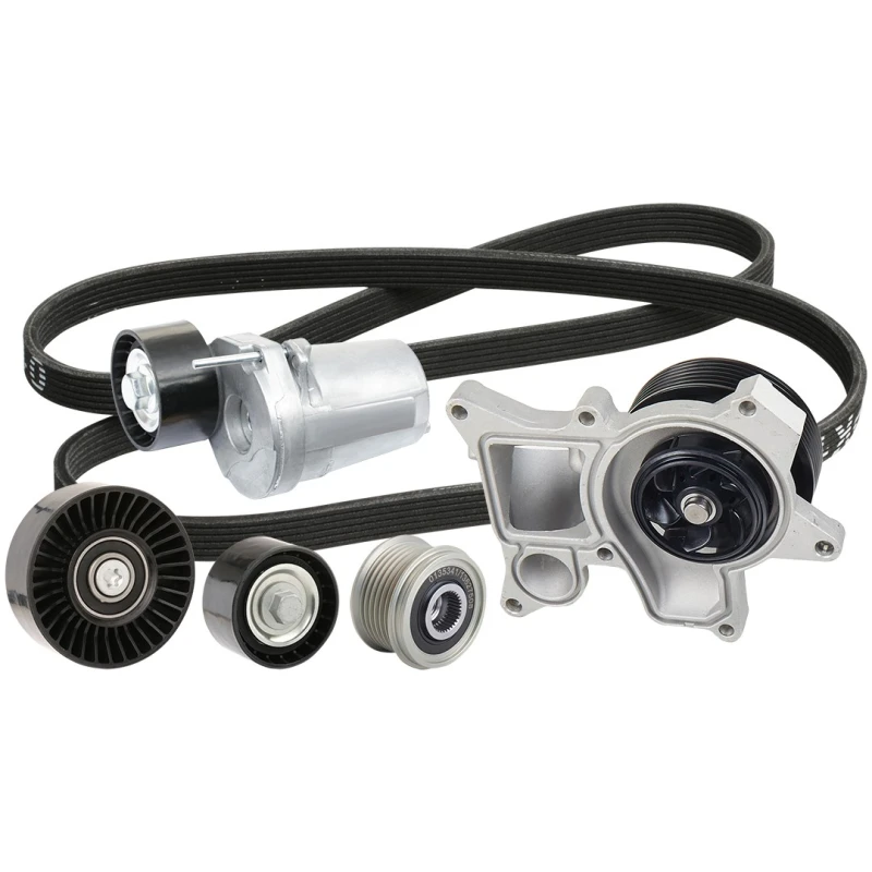 Image of RIDEX 4172P0034 Water Pump + V-Ribbed Belt Kit Water Pump + V-Ribbed Belt Kit (4172)