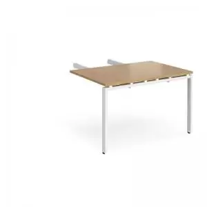 image of Adapt add on unit double return desk 800mm x 1200mm - white frame and