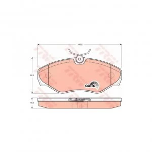 Image of Brake Pad Set TRW GDB1478