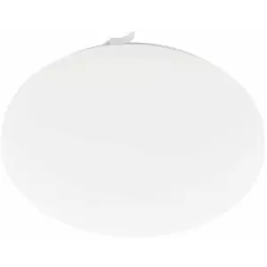 Image of Loops - Wall Flush Ceiling Light Colour White Shade White Plastic Bulb LED 12W Included