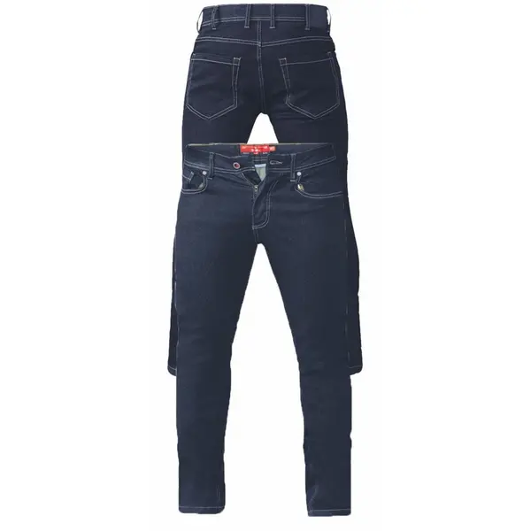 image of D555 by Duke Duke Tapered Stretch Jean Colour: INDIGO, Size: 50"