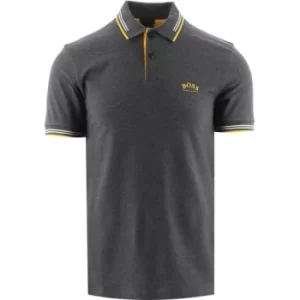 BOSS Charcoal Paul Curved Polo Shirt