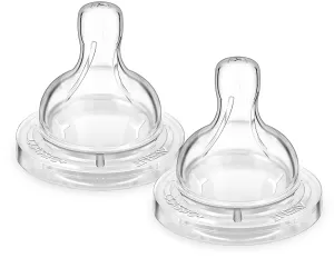 image of Avent 6M Silicone Teat x2