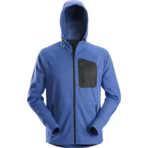 Image of Snickers 8041 Flexi Work Fleece Hoodie True Blue / Black M