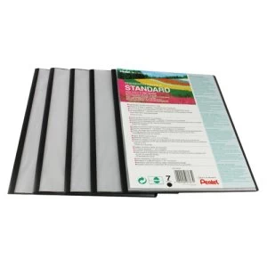 Image of Pentel Recycology A4 Presentation File 7 Pockets Black PK5