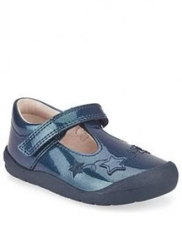 Image of Start-rite Girls Sparkle T-Bar Shoe, Navy, Size 6 Younger