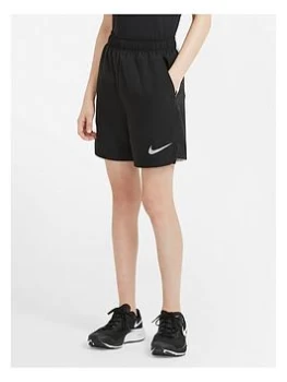 Image of Nike Boys 6" Woven Short - Black/White, Size XL=13-15 Years