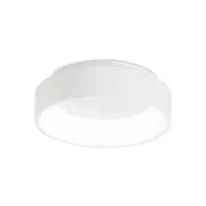 Image of Ideal Lux ziggy Round 30cm Integrated LED Semi Flush Light White, 3000K, Non-Dim