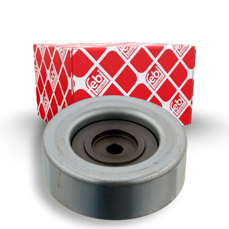 Image of FEBI BILSTEIN 32447 Idler Pulley Metal Deflection/Guide Pulley,v-ribbed belt (312)