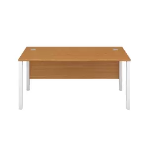 Image of Goalpost Ultra Modern Home Office Desk - Oak - White