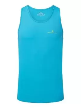 image of Ronhill Core Vest Mens Cyan/acid Lime