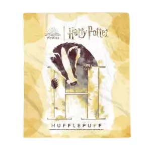 image of Harry Potter Hufflepuff Fleece Blanket - L