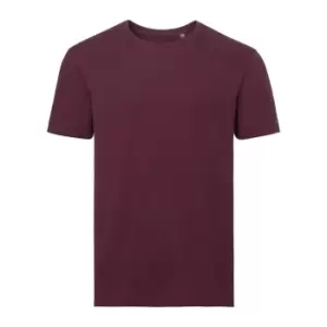 Image of Russell Mens Authentic Pure Organic T-Shirt (3XL) (Burgundy)