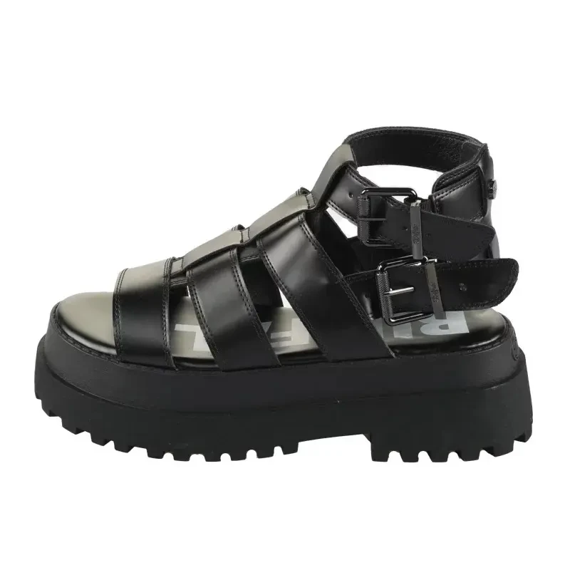 Image of Buffalo Womens sandals Buffalo Pluto Gld - Vegan Nappa Noir Female 37