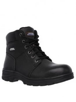 Image of Skechers Work Relaxed Fit Workshire Lace Up Boot - Black, Size 11, Men