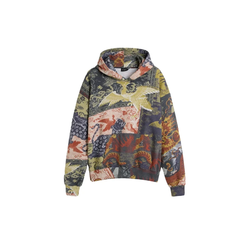 Image of Desigual Printed hoodie Desigual Japon Multicolore Male L