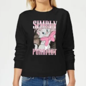 Image of Disney Aristocats Simply Purrfect Womens Sweatshirt - Black