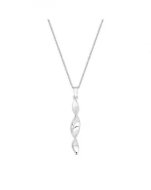 image of Simply Silver Twist Ribbon Necklace