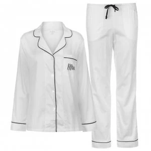 Image of Bedhead Bedhead Mrs Classic Long Sleeve Pyjama Set Ladies - 5997B Sld White