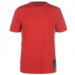 Image of Calvin Klein Performance Calvin Short Sleeve Taped T Shirt - Red/Blk/Wht 679