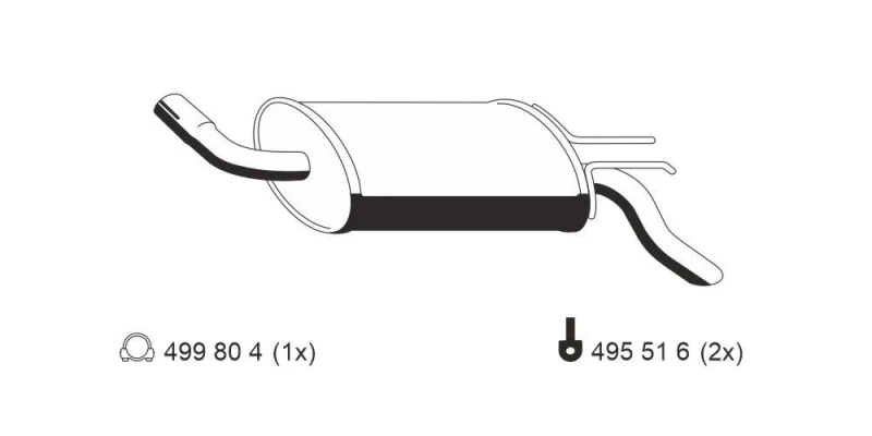 Image of Rear silencer ERNST 520003